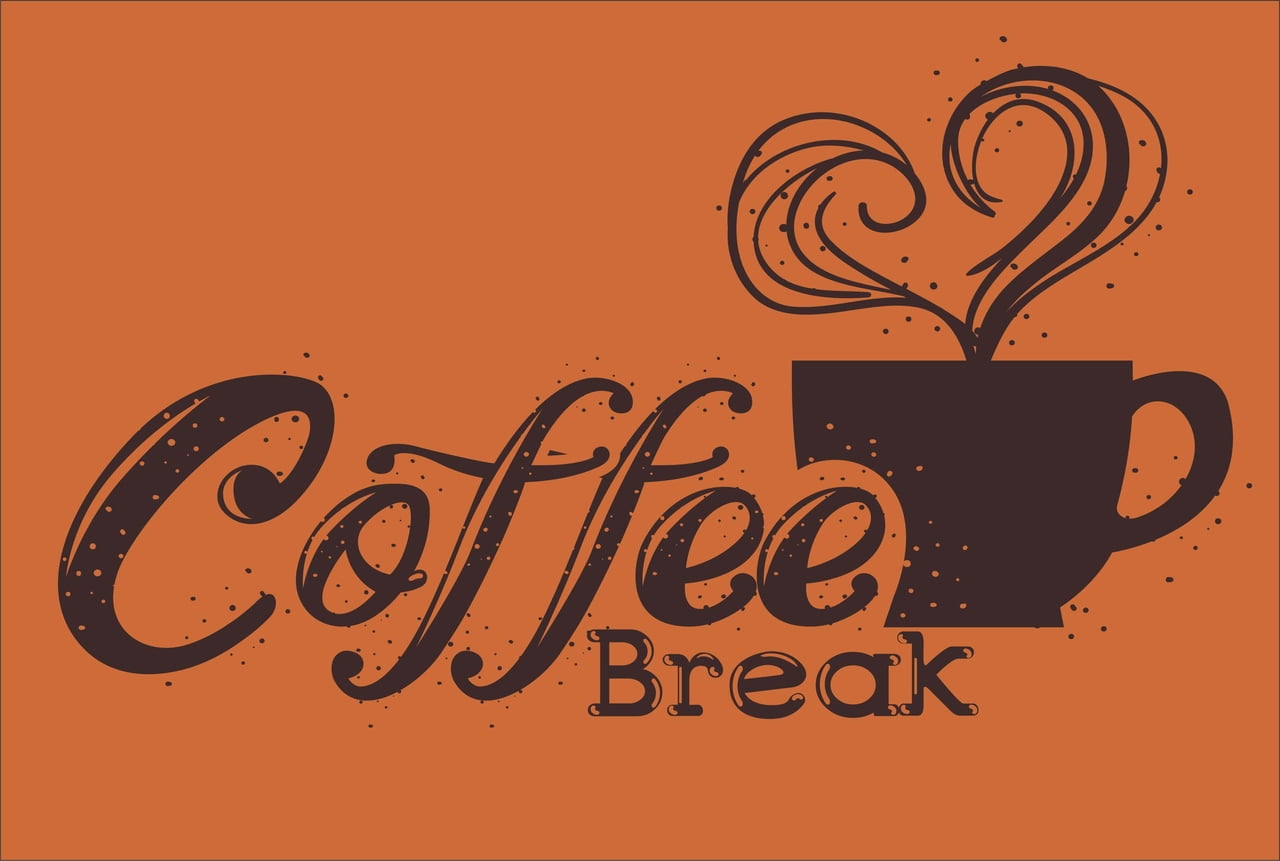 Coffee Break - Fundo Laranja