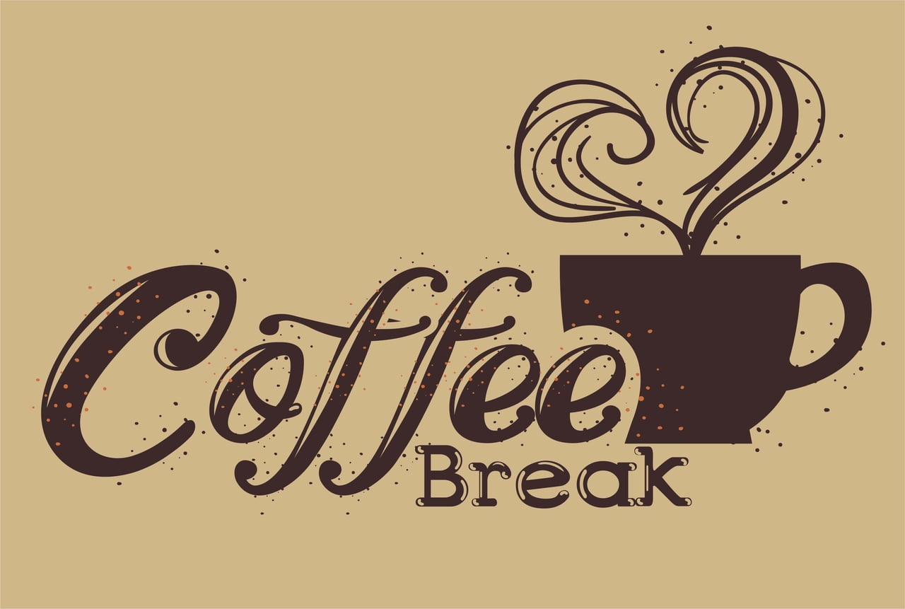 Coffee Break - Fundo Marrom