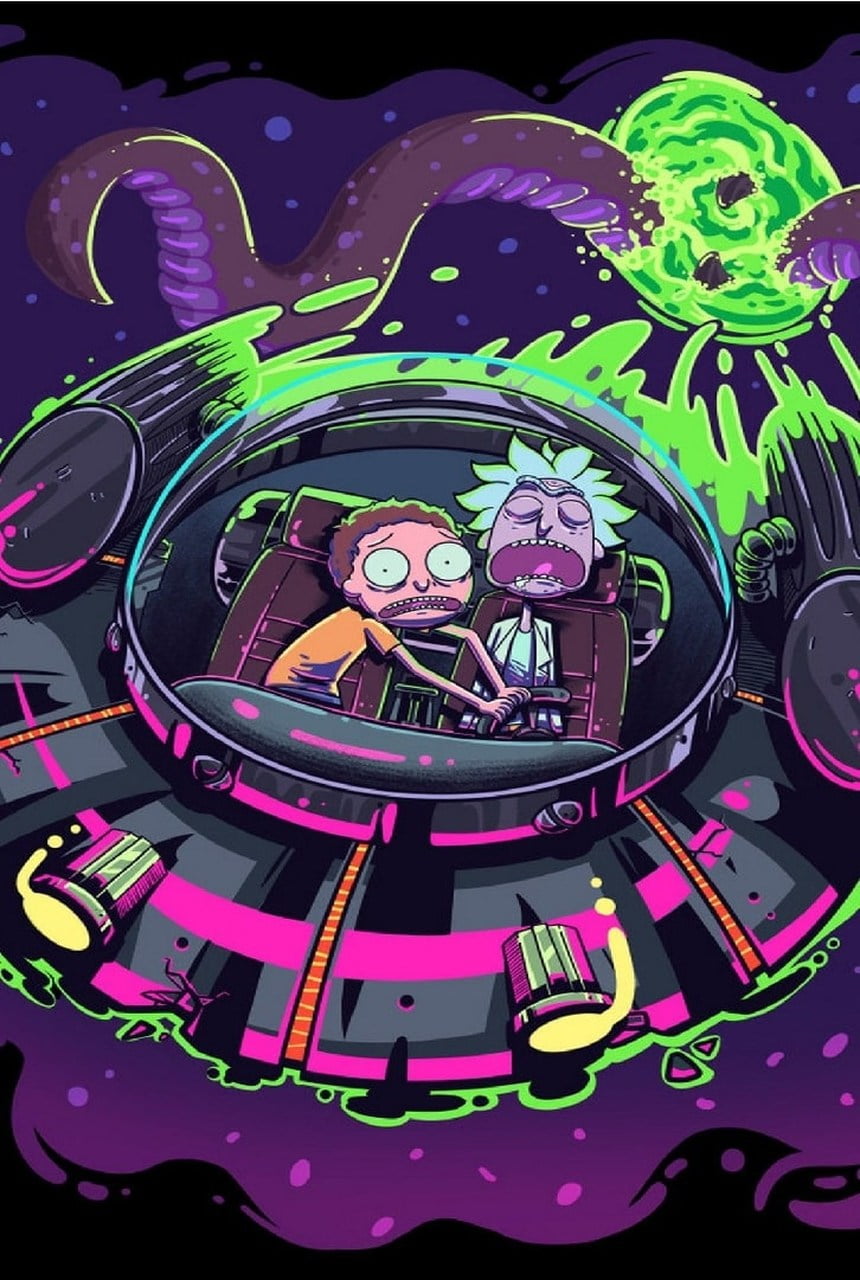 Rick and Morty, na nave