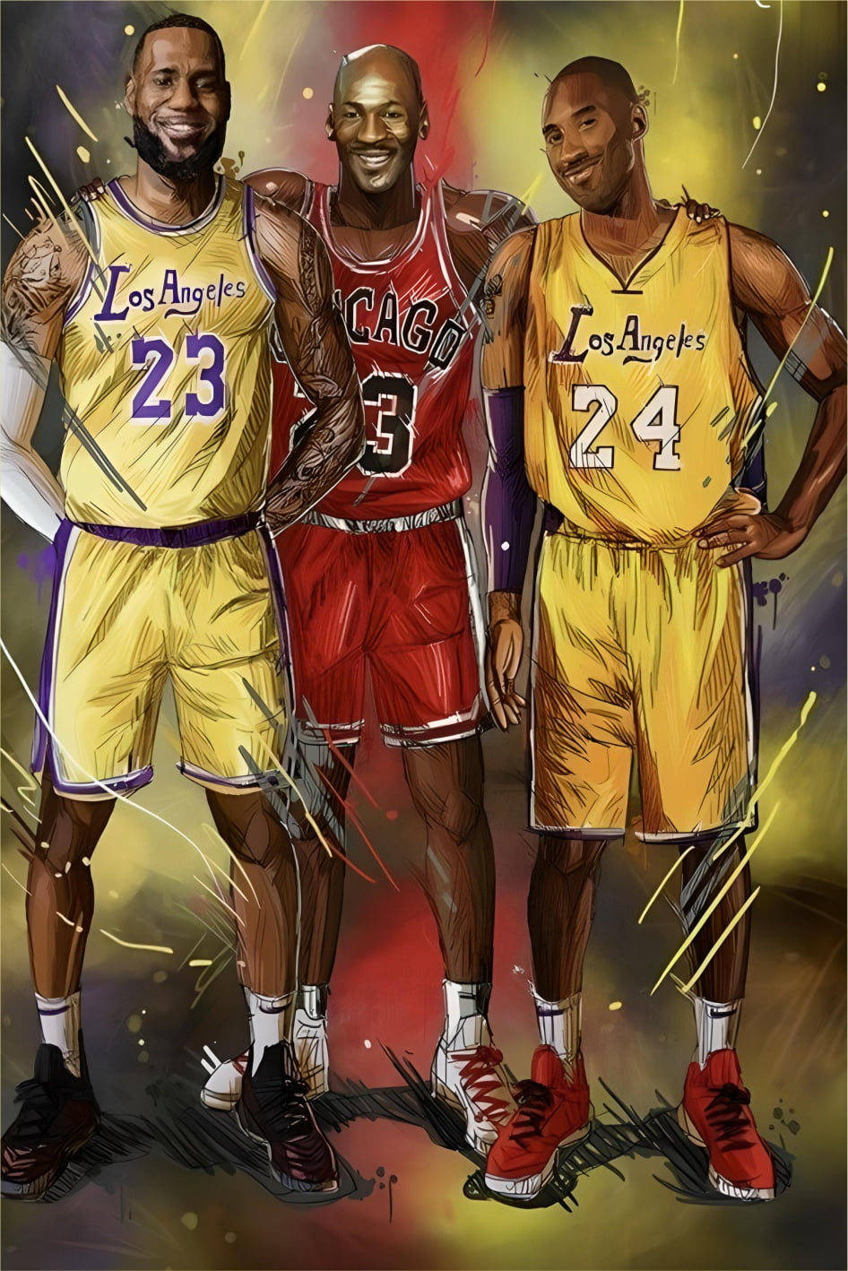 Lebron, Jordan e Kobe