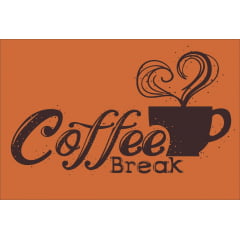 Coffee Break - Fundo Laranja