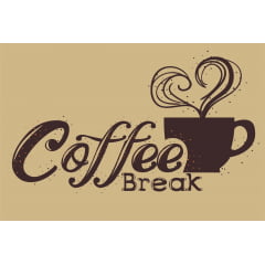 Coffee Break - Fundo Marrom